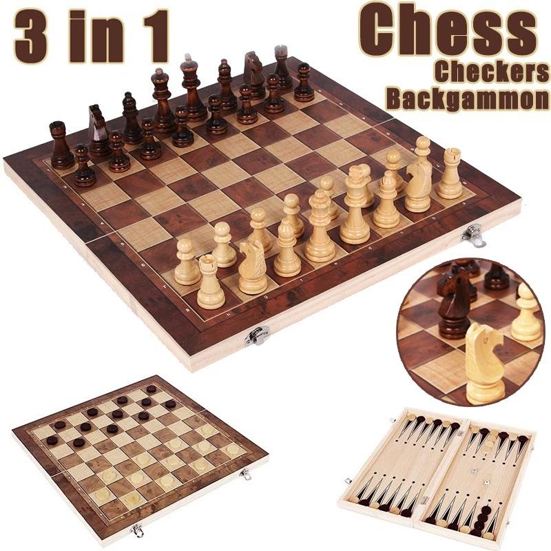 Magnetic Travel Chess - Tablero de ajedrez 3 en 1,