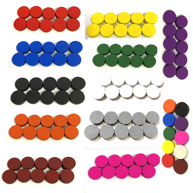 Board Game Harvest - 50 piezas 15*5MM 11 colores discos