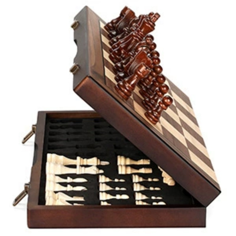 Magnetic Travel Chess - Juego de Ajedrez Magnético de Madera