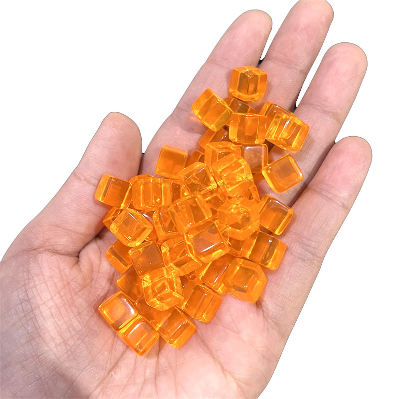 100 unids/set 8mm cubo transpa - Board Game Harvest reseña y precio