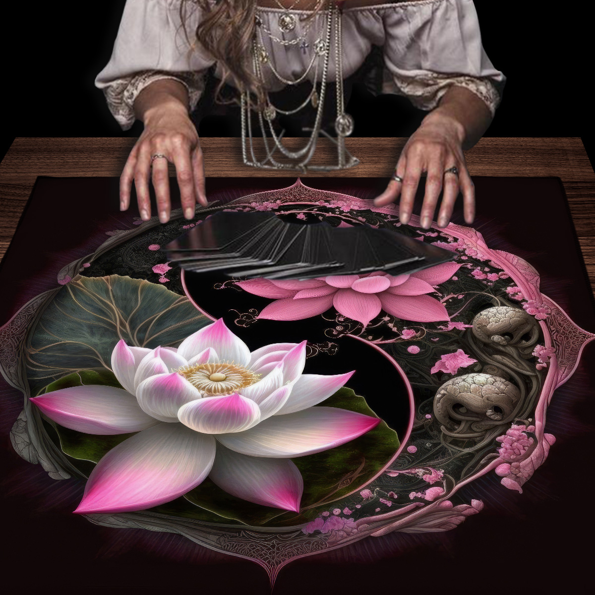 Tela de loto rosa, decoracione - Board Game Hotel reseña y precio